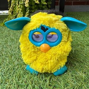 Furby Lighting Zap Yellow Teal 2012 Hasbro Interactive Toy